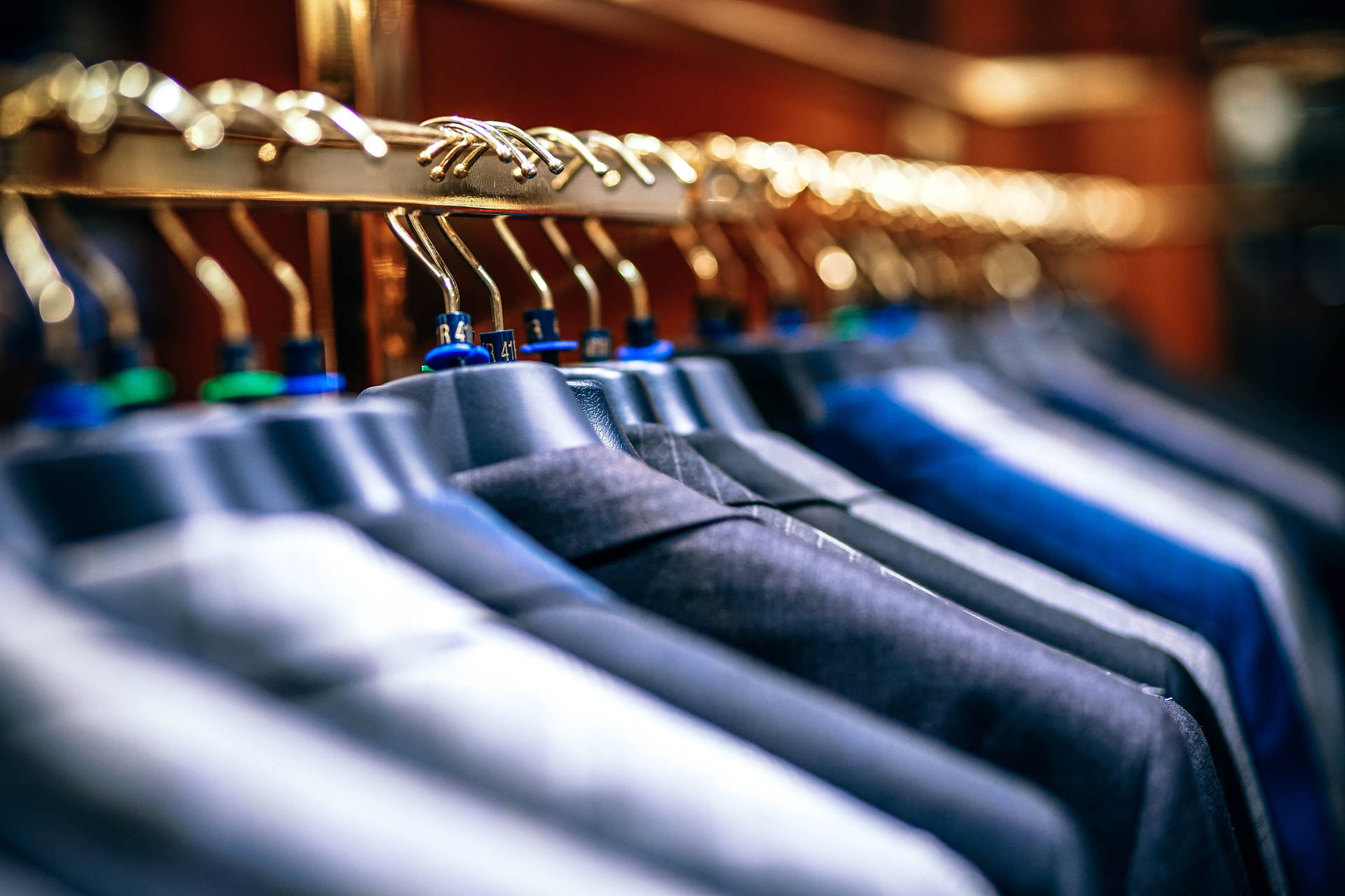 Corporate Clothes On Wire Rack