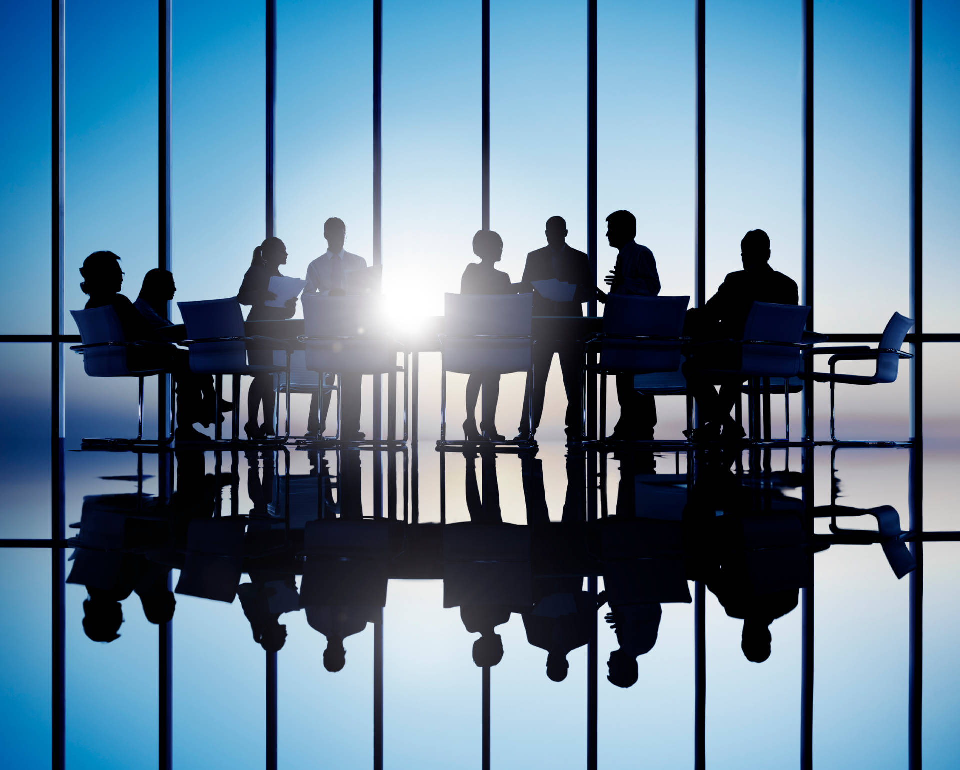 Corporate Team Meeting Outside Background