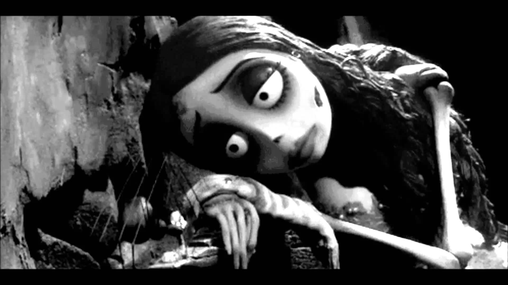 Corpse Bride Black And White Background