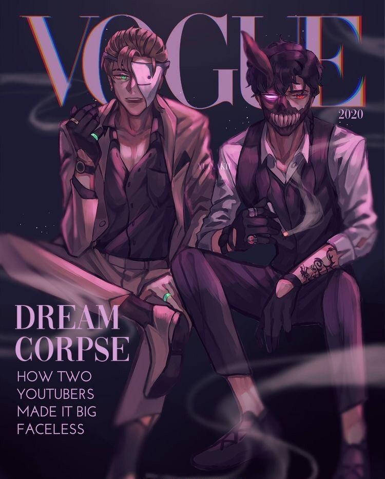 Corpse Husband And Dream Vogue Background