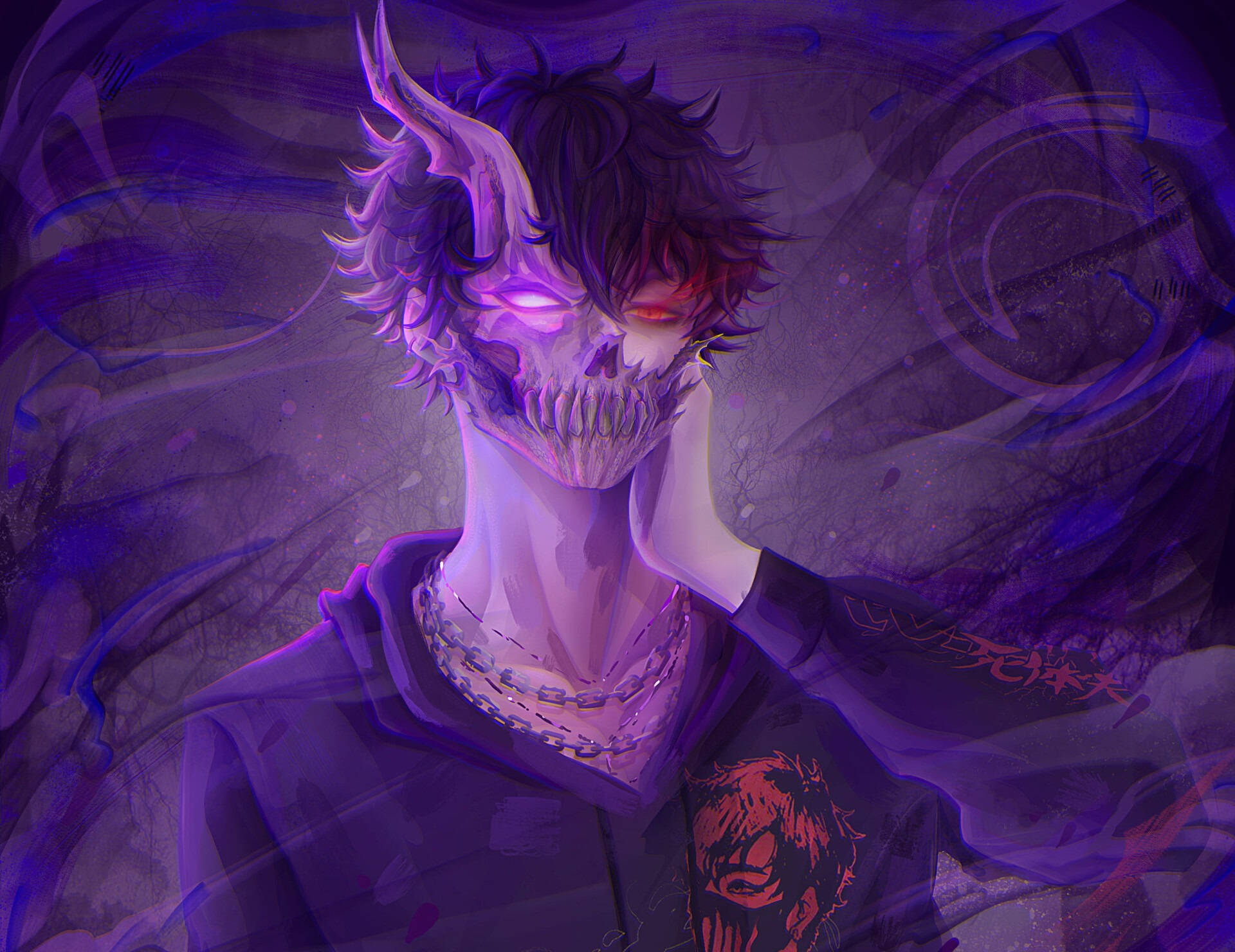 Corpse Husband Purple Art Background