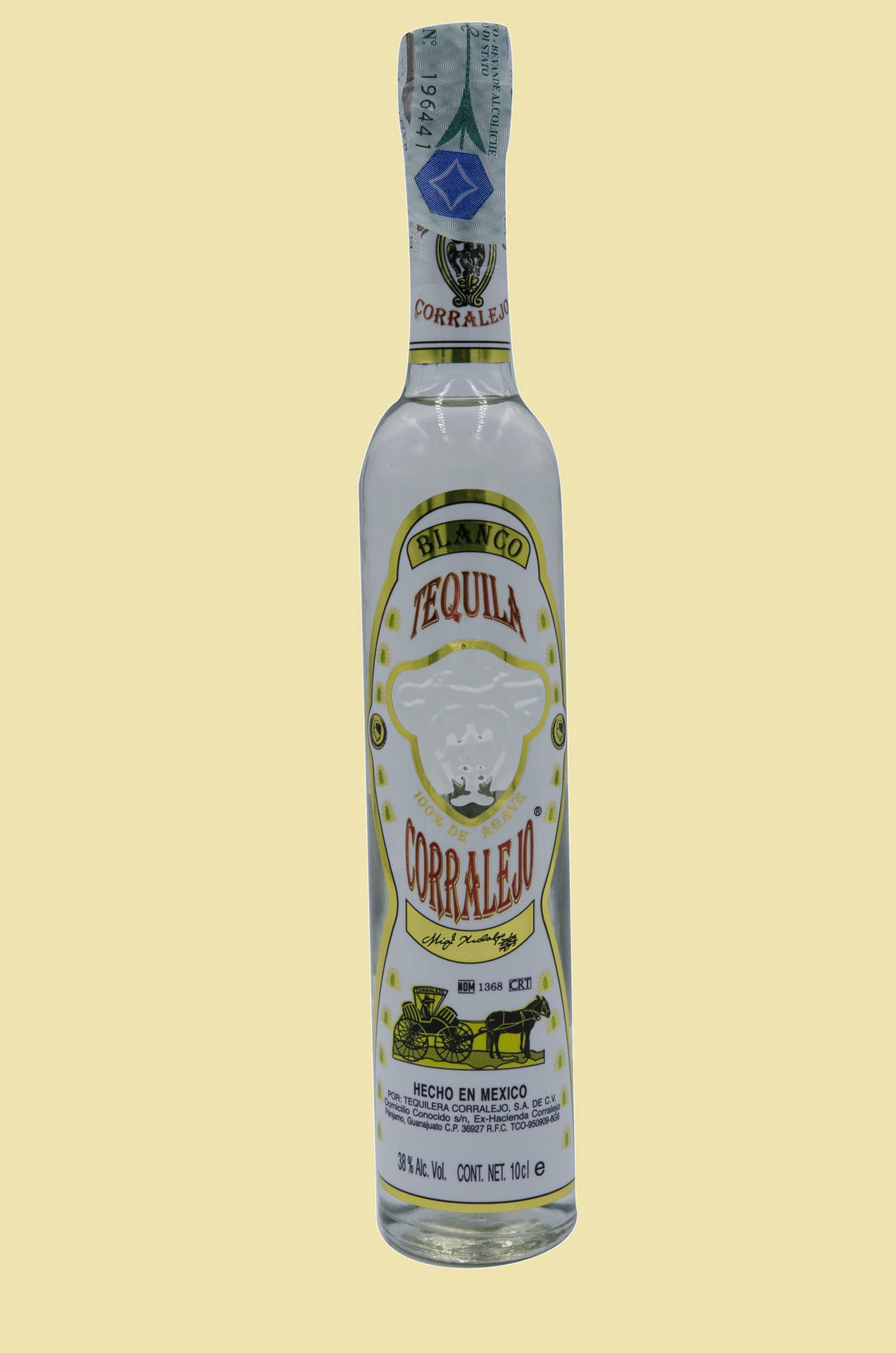 Corralejo Silver Tequila Premium Bottle Background