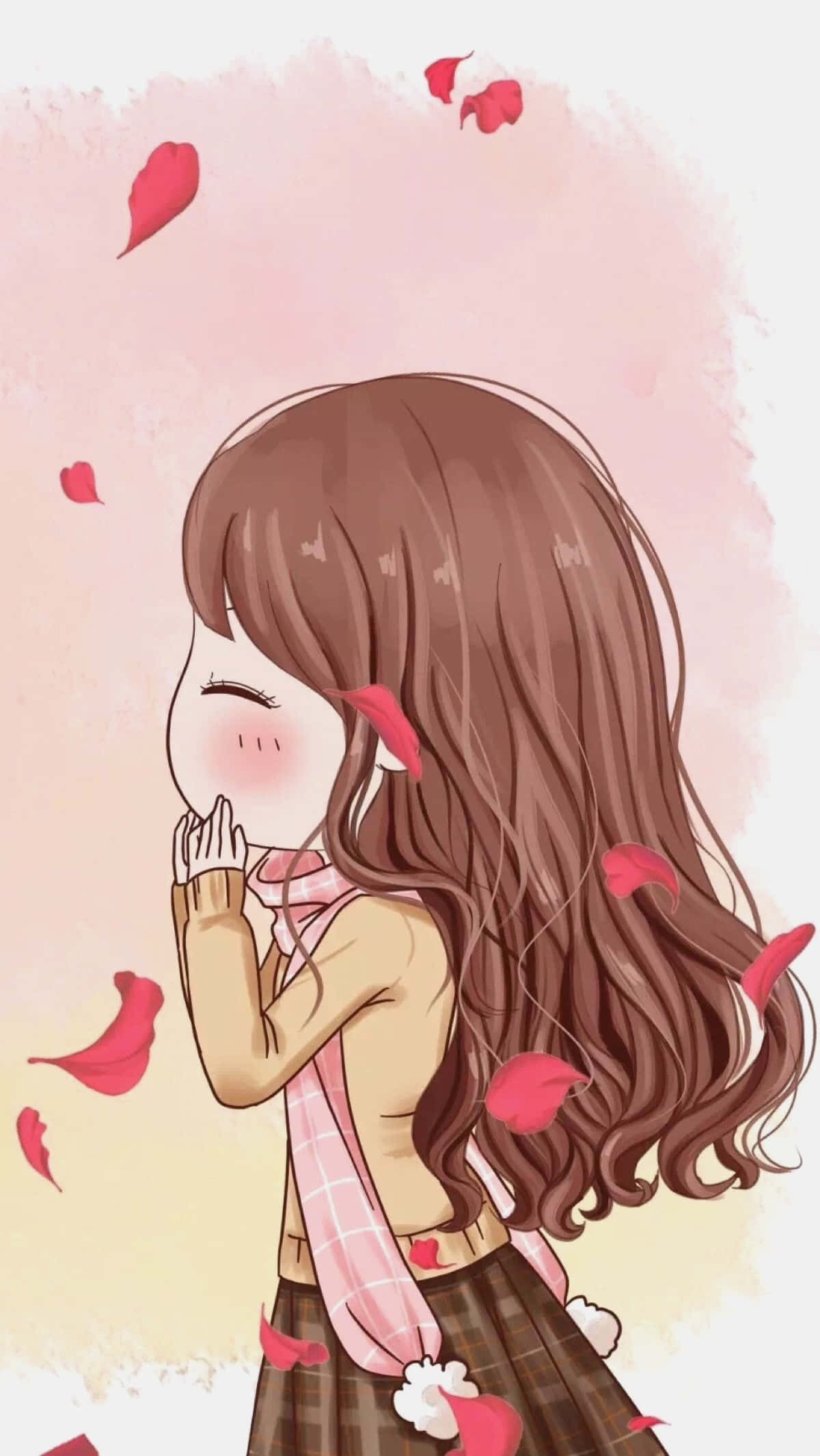 Corresponding Love Reaction Of A Girl Background