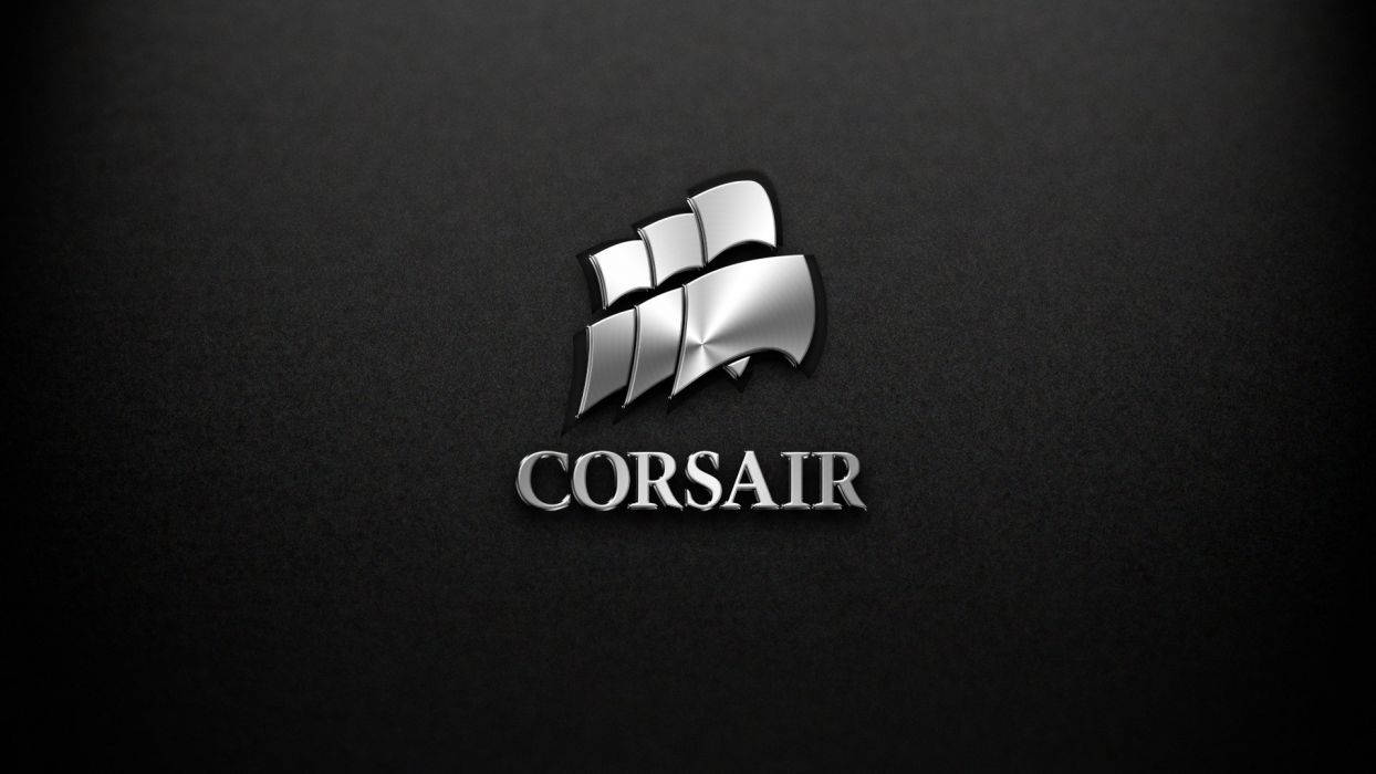 Corsair 3d Silver Logo Background