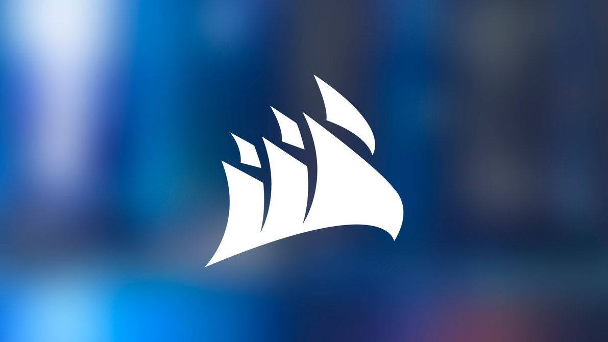 Corsair Logo Blue Blur Background