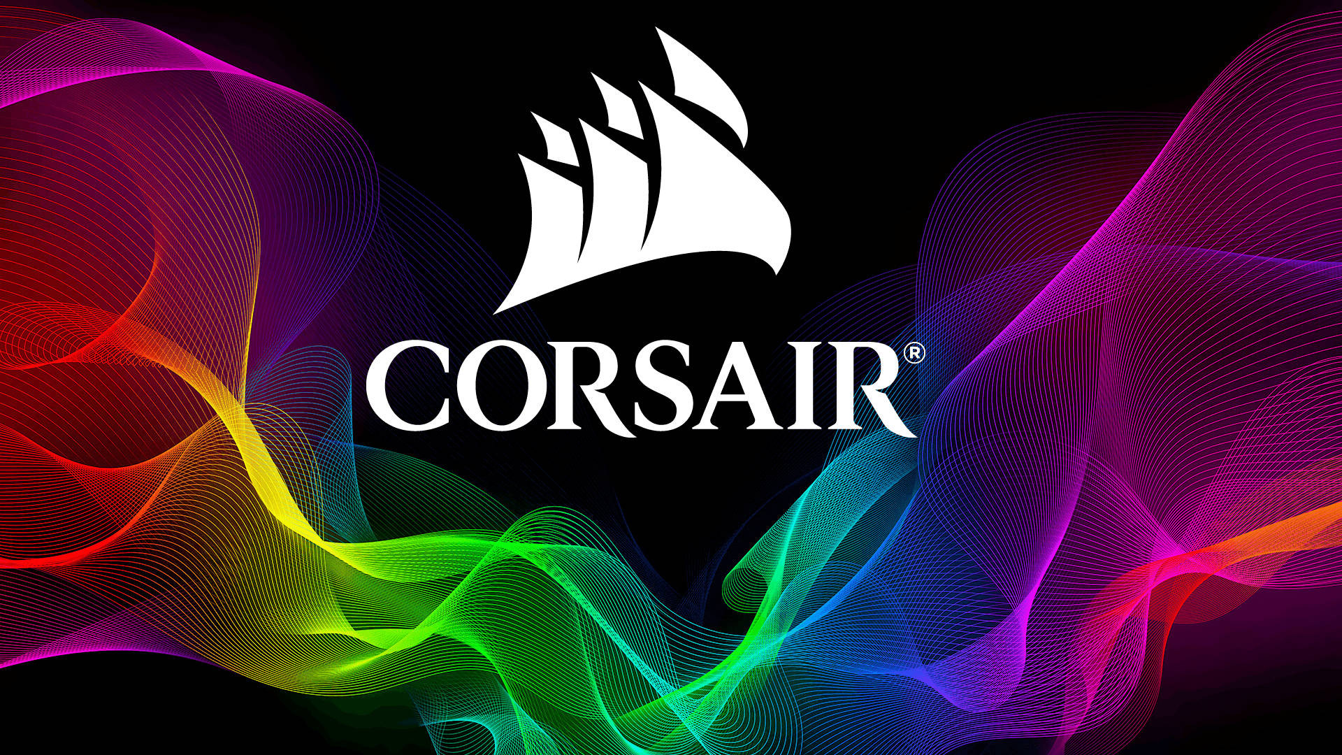 Corsair Logo Rgb Wave Background