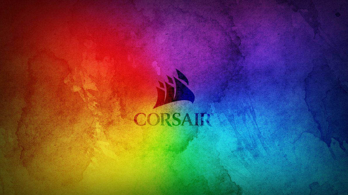 Corsair’s Exploding Logo Colorful Abstract Background