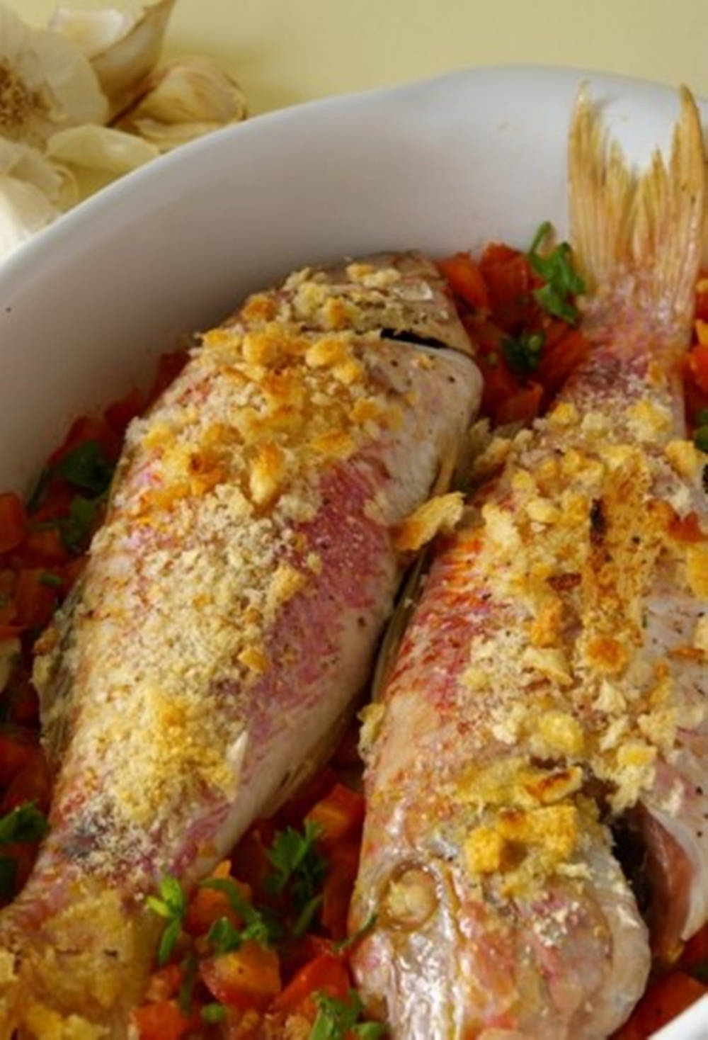 Corsican Style Baked Red Mullet