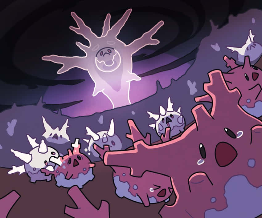 Corsola Running Away From Cursola