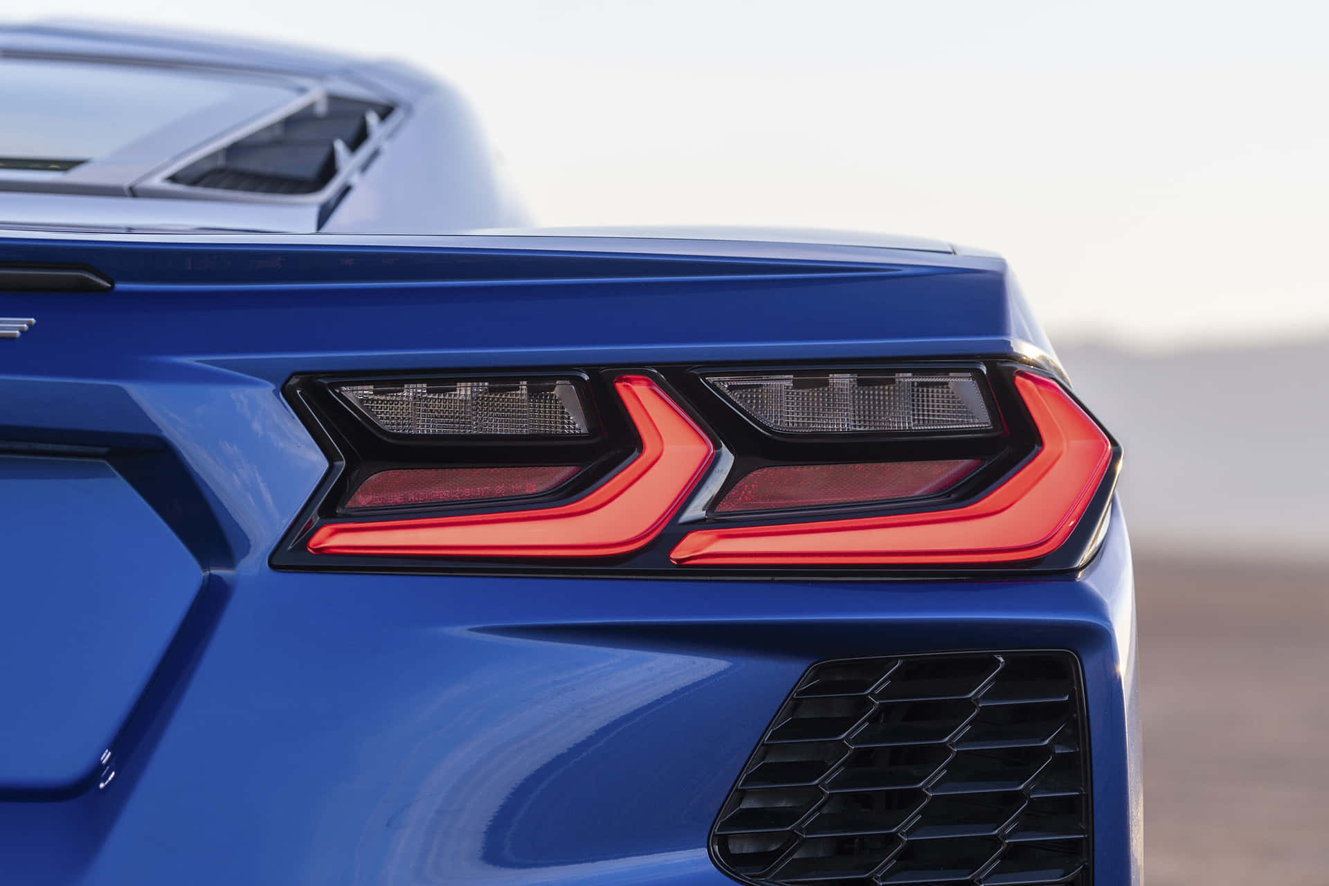 Corvette C8 Rear Lights Design Background