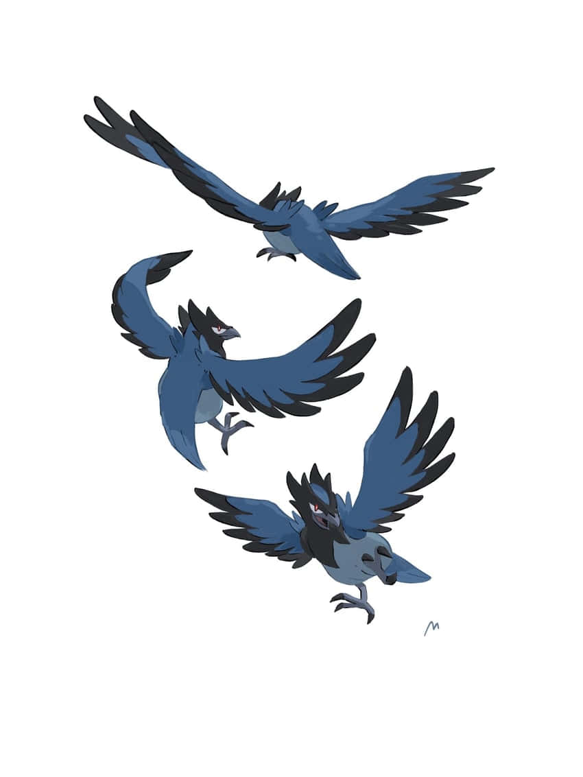 Corvisquire Flying Different Positions Background