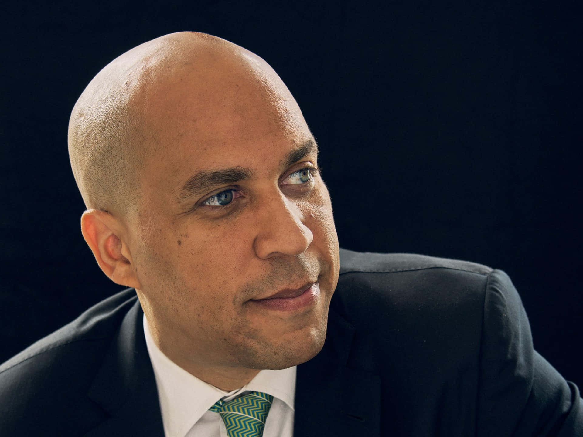 Cory Booker Close-up Portrait Background