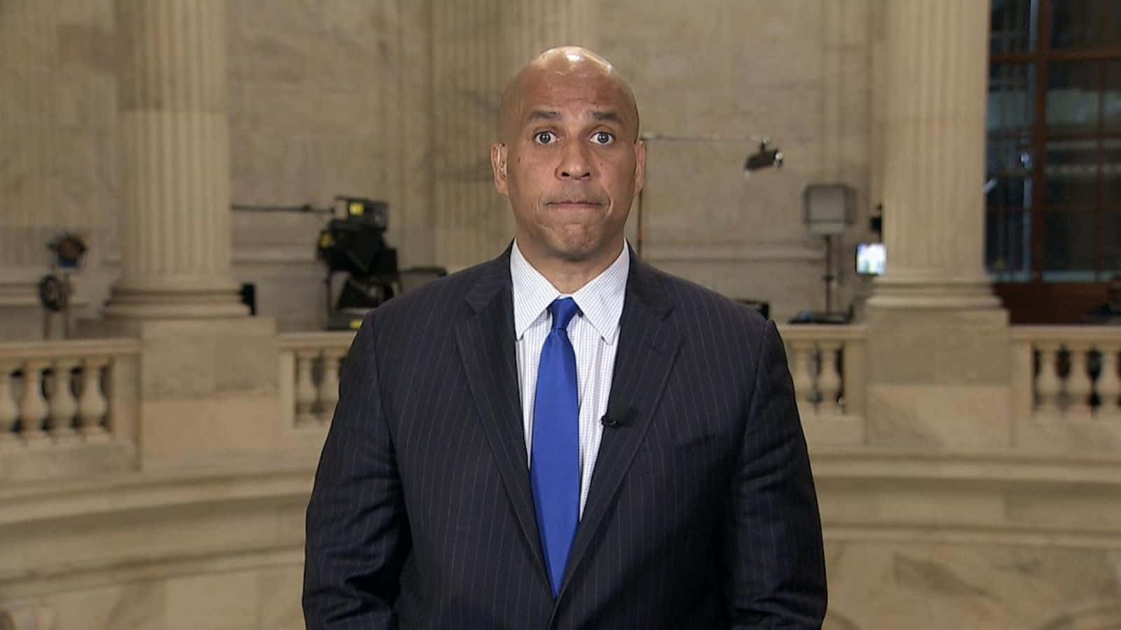 Cory Booker Delivering A Passionate Speech
