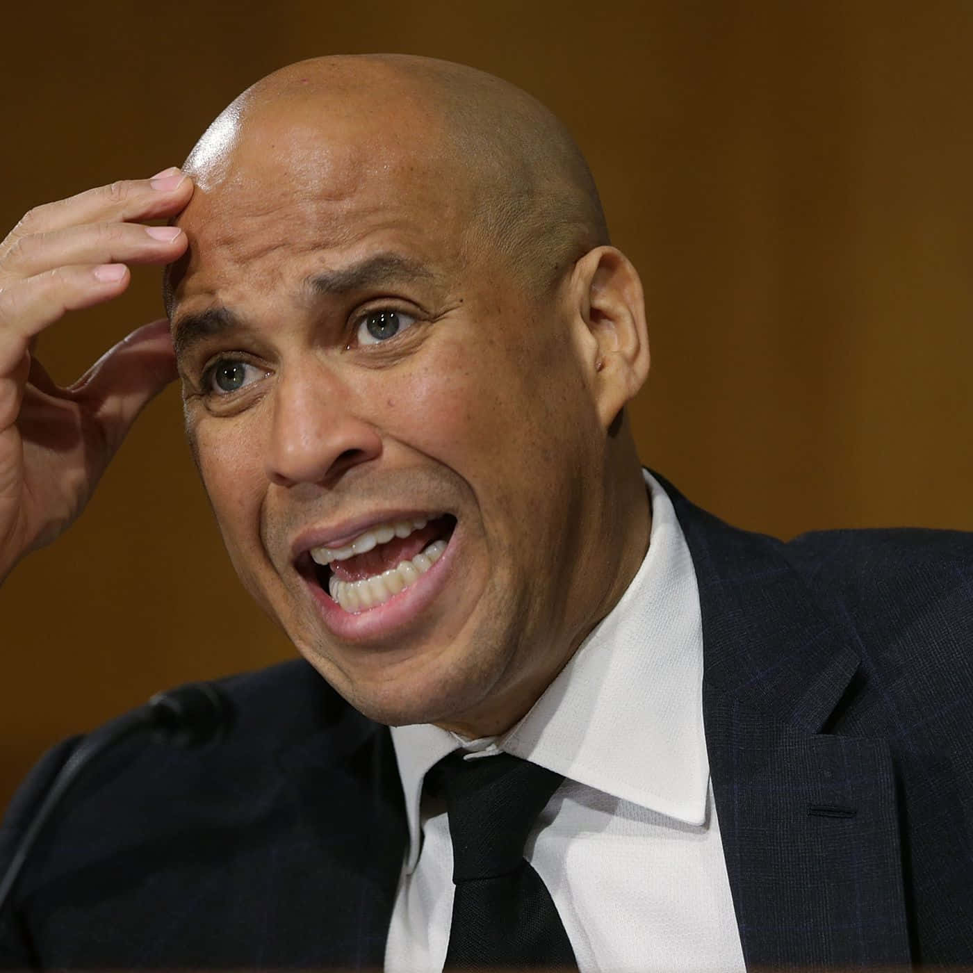 Cory Booker Frustrated Background