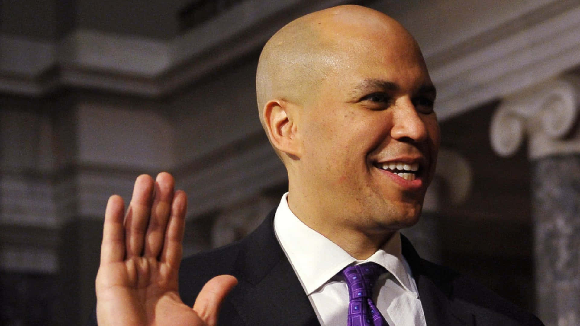 Cory Booker Oath Taking Background