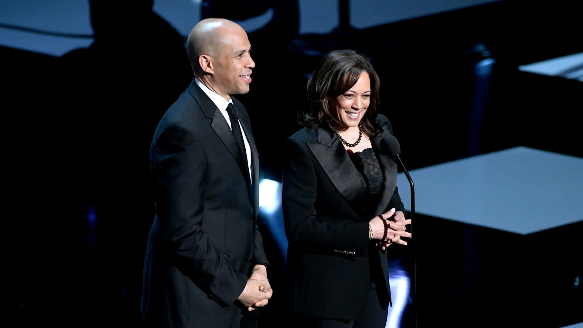 Cory Booker With Kamala Harris