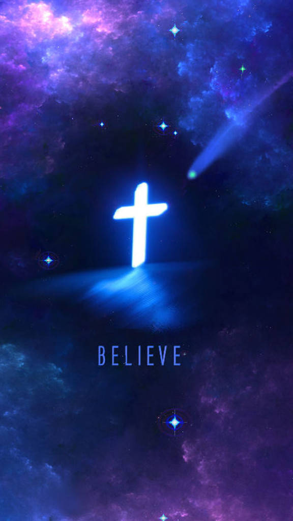 Cosmic_ Cross_ Believe_ Wallpaper Background