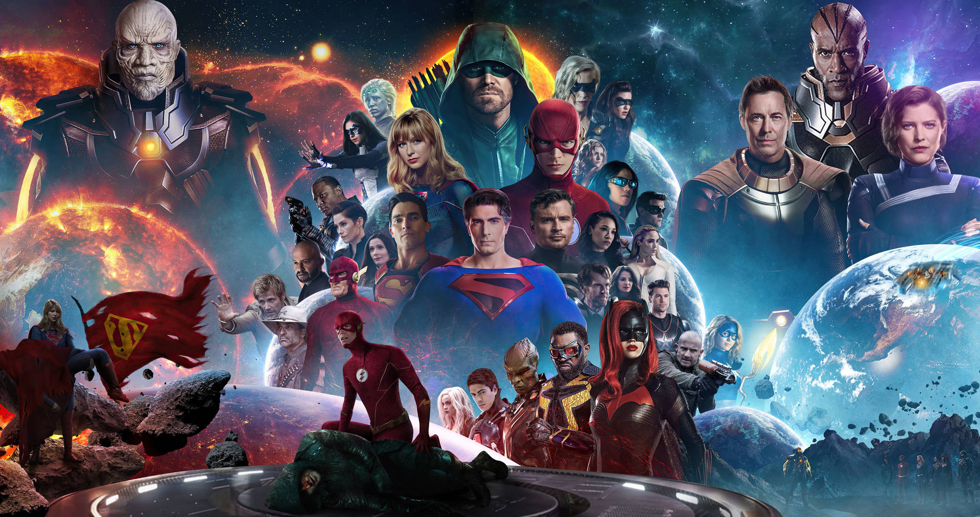 Cosmic Dc Superheroes Background