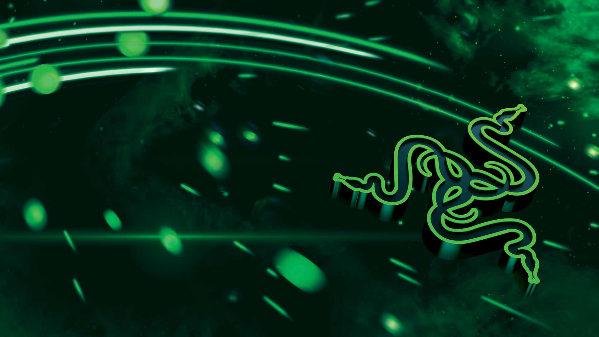 Cosmic Green Snake 4k Background