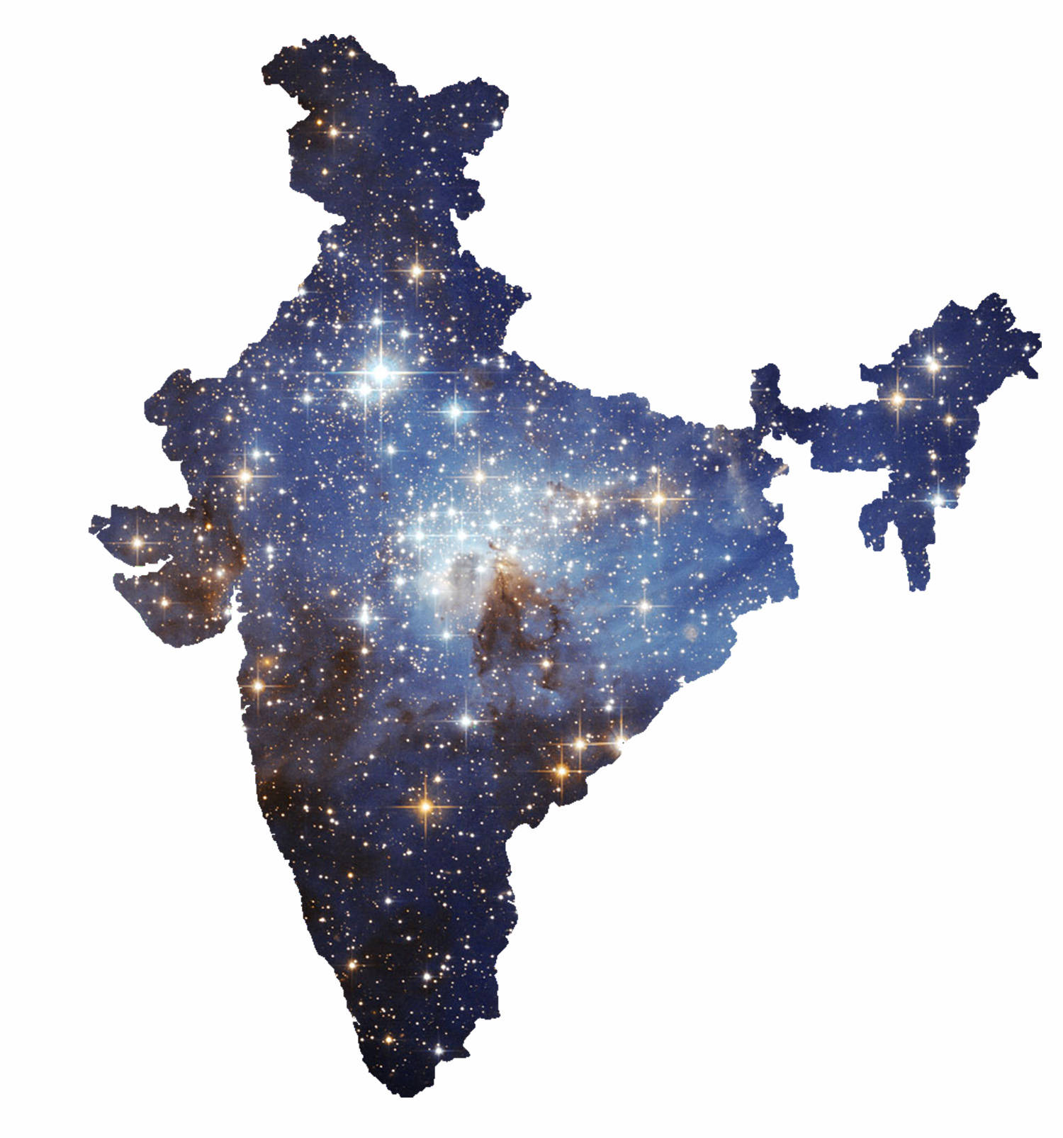 Cosmic India Map Background