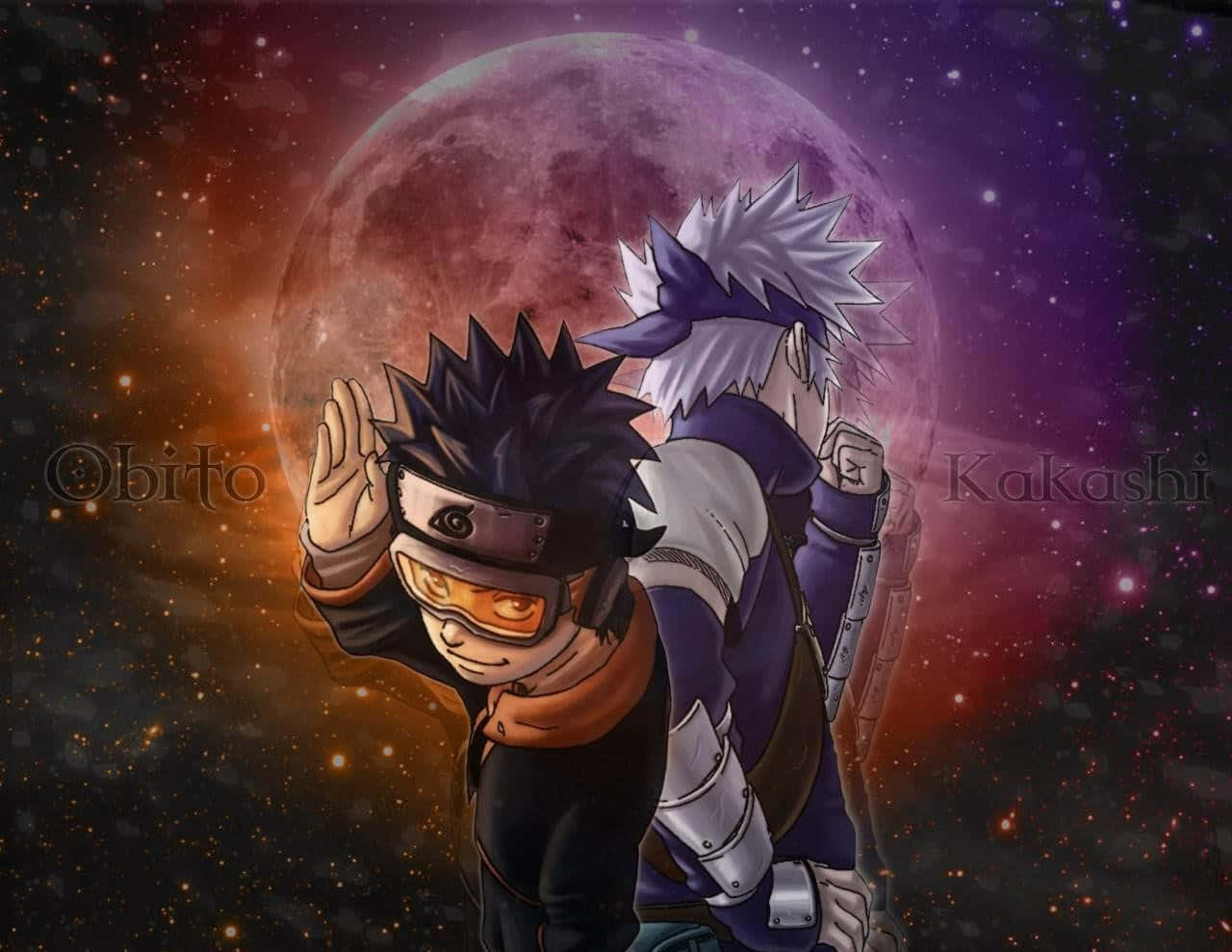 Cosmic Kakashi And Obito Background