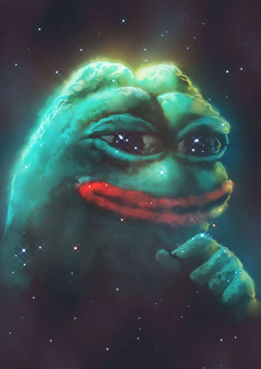 Cosmic Pepe The Frog Background