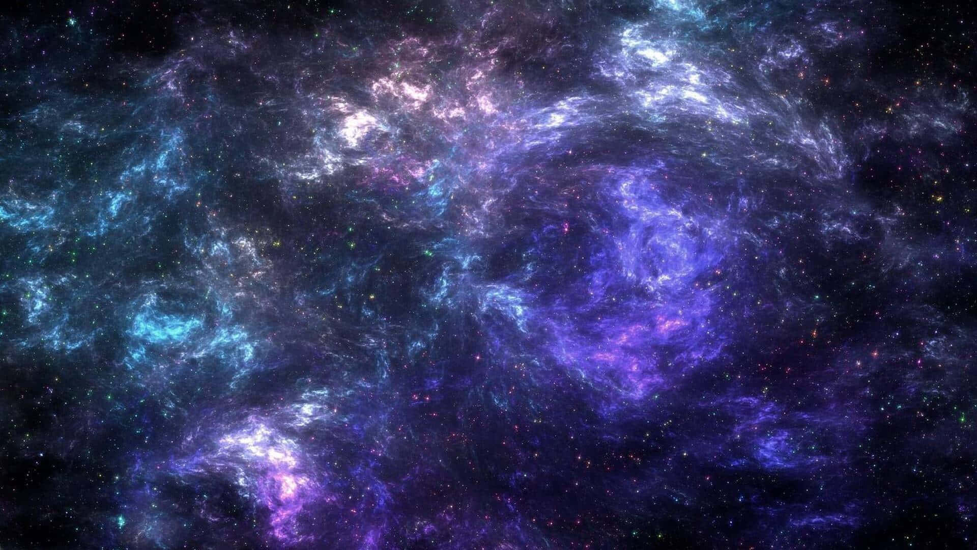 Cosmic Purple Nebula Galaxy Background