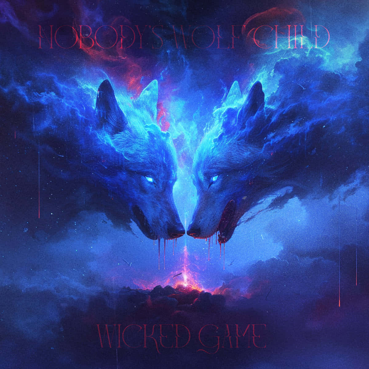 Cosmic_ Wolf_ Duality_ Album_ Art Background