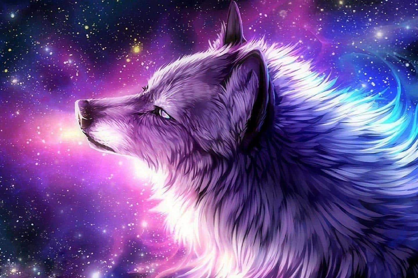 Cosmic Wolf Gazing Stars.jpg Background