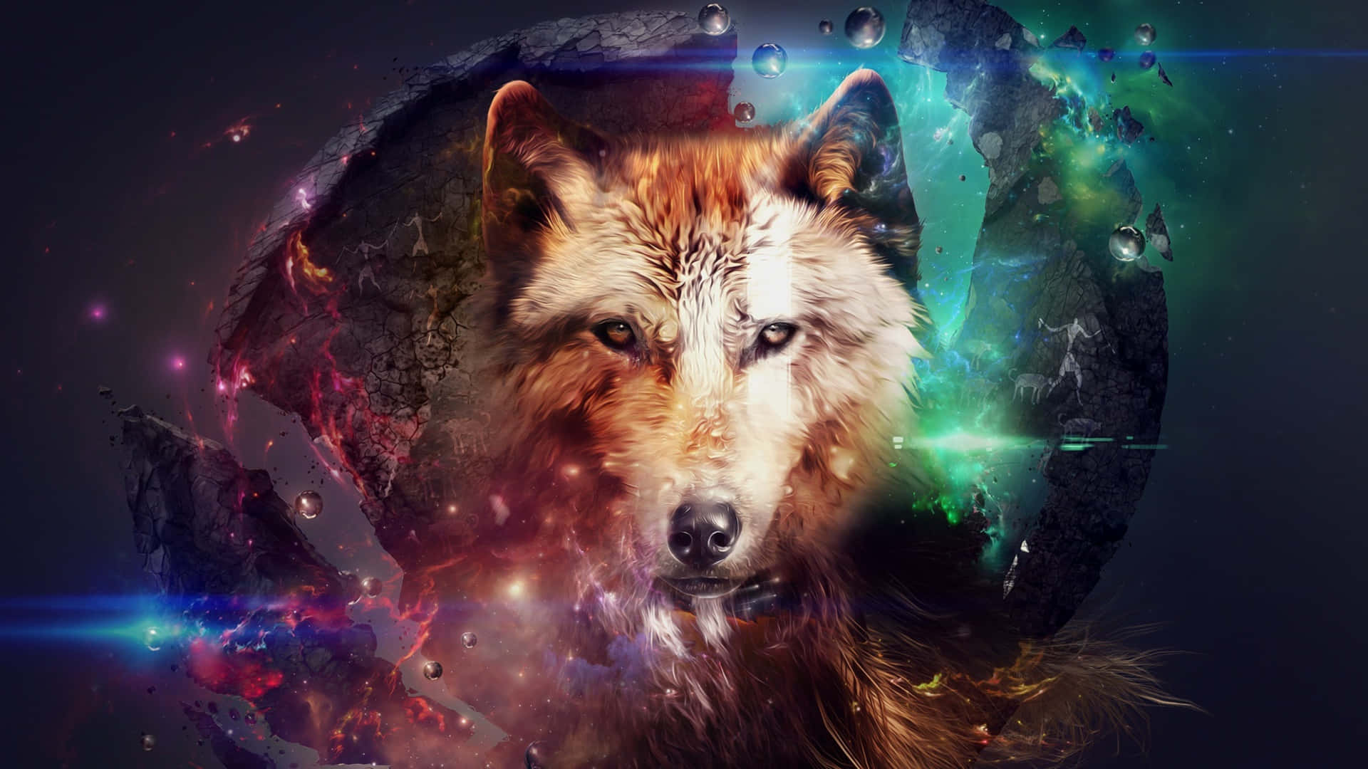 Cosmic_ Wolf_ Spirit_ Artwork Background