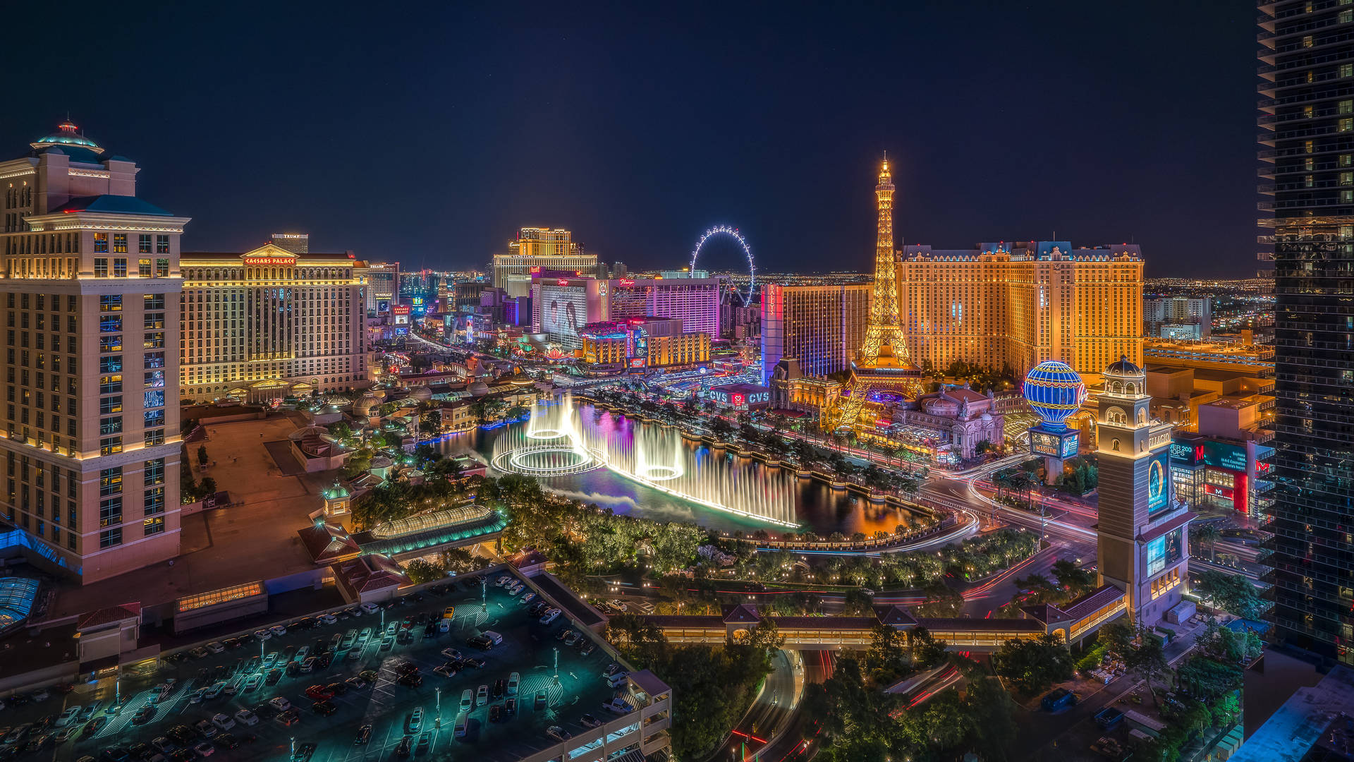 Cosmopolitan Hotel View Of Vegas 4k Background