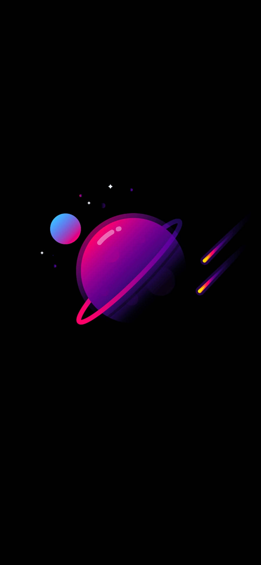 Cosmos Purple Planet Art Background