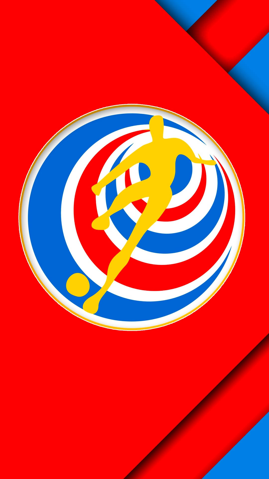 Costa Rica National Football Team Emblem Digital Art Background