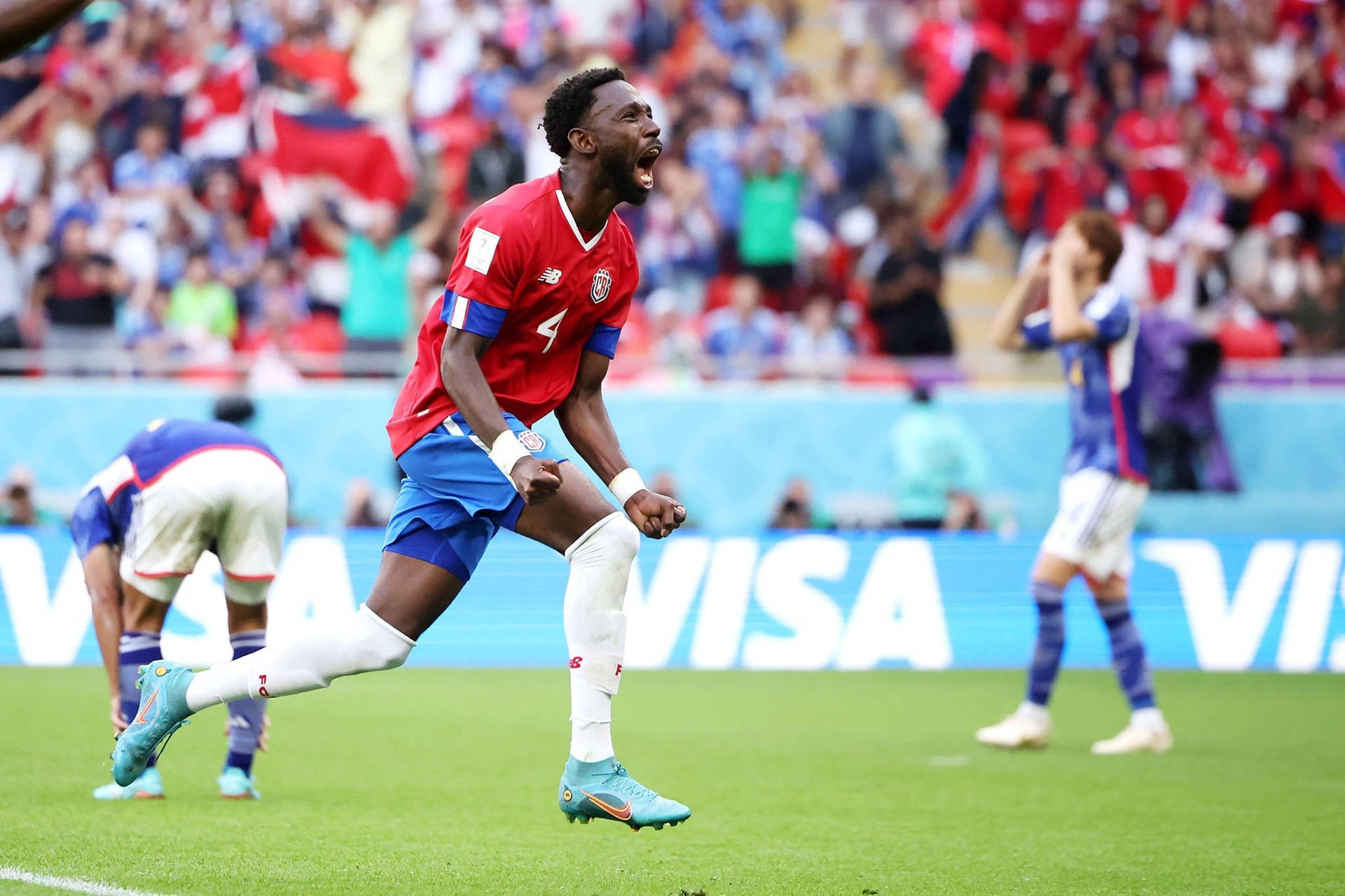 Costa Rica National Football Team First Goal Moment Background