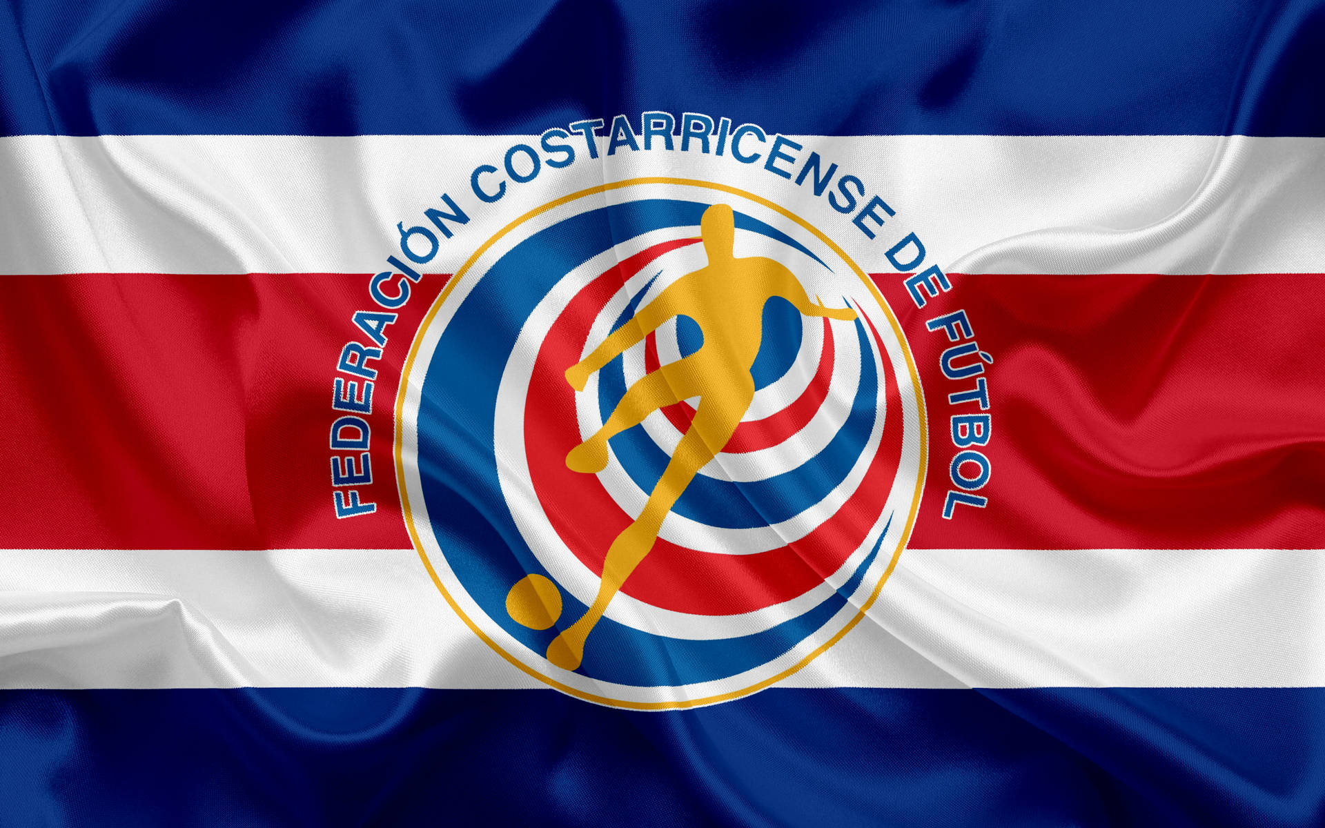 Costa Rica's Pride - Soccer Silk Flag Background