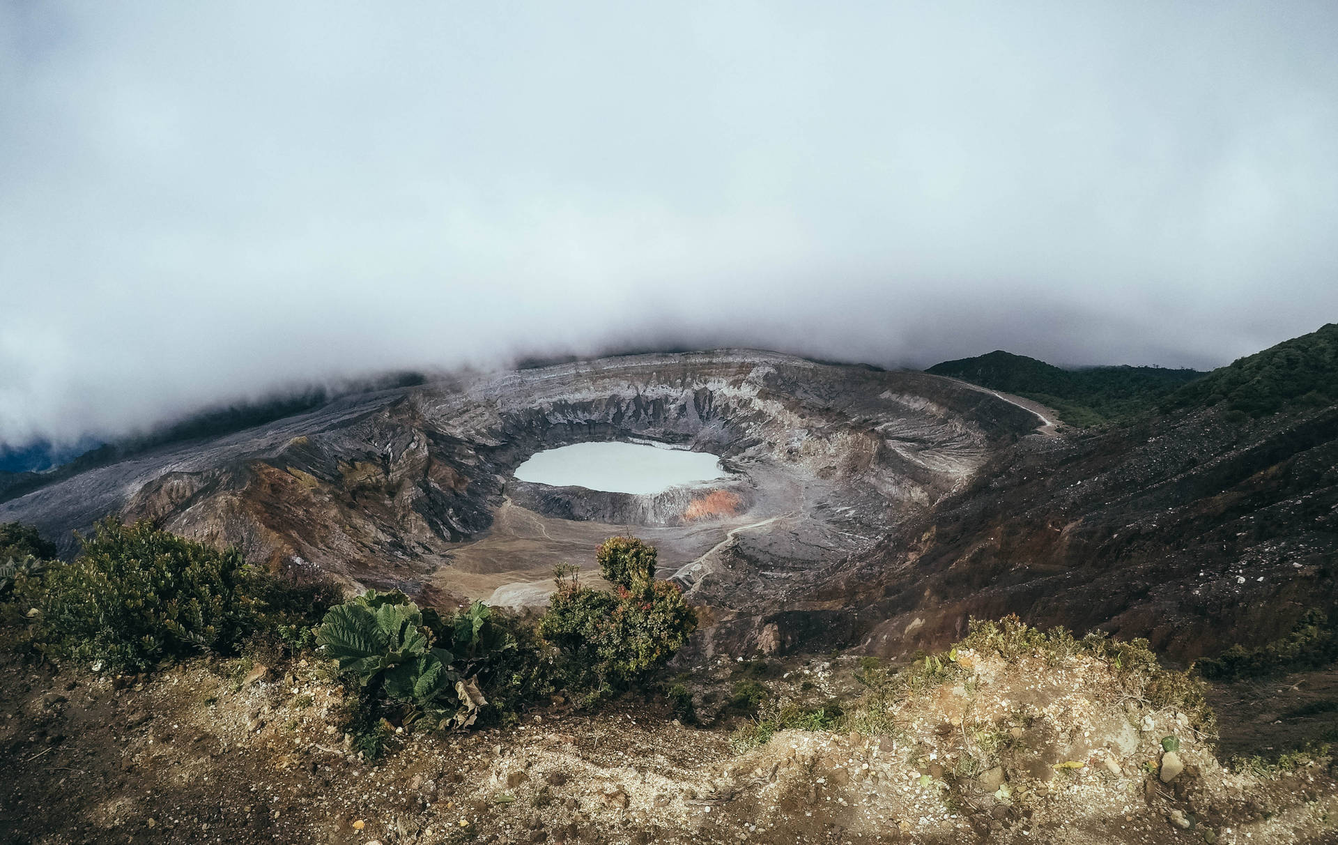 Costa Rica Volcano Crater Background