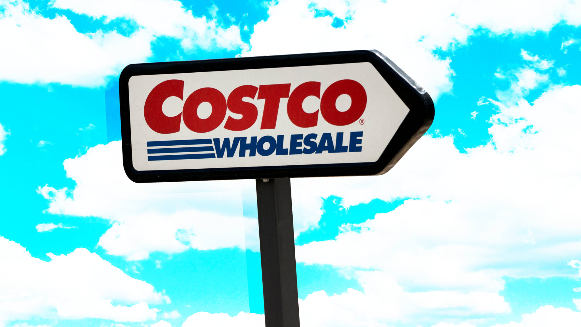 Costco Over Blue White Clouds Background