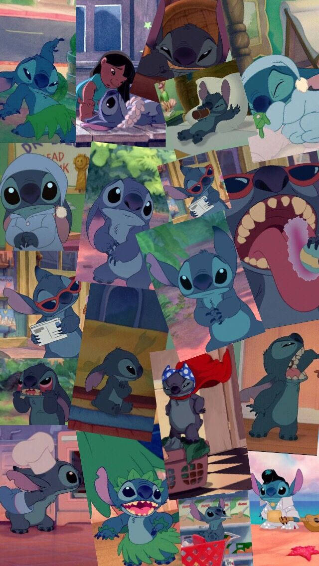 Costumes Of Stitch Collage Background