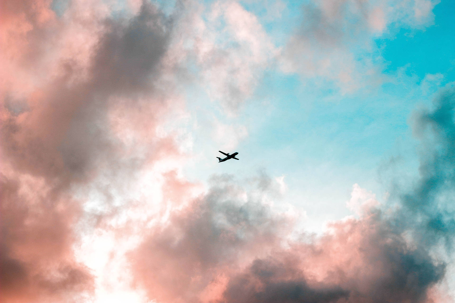 Cotton Candy Sky Hd Plane Background
