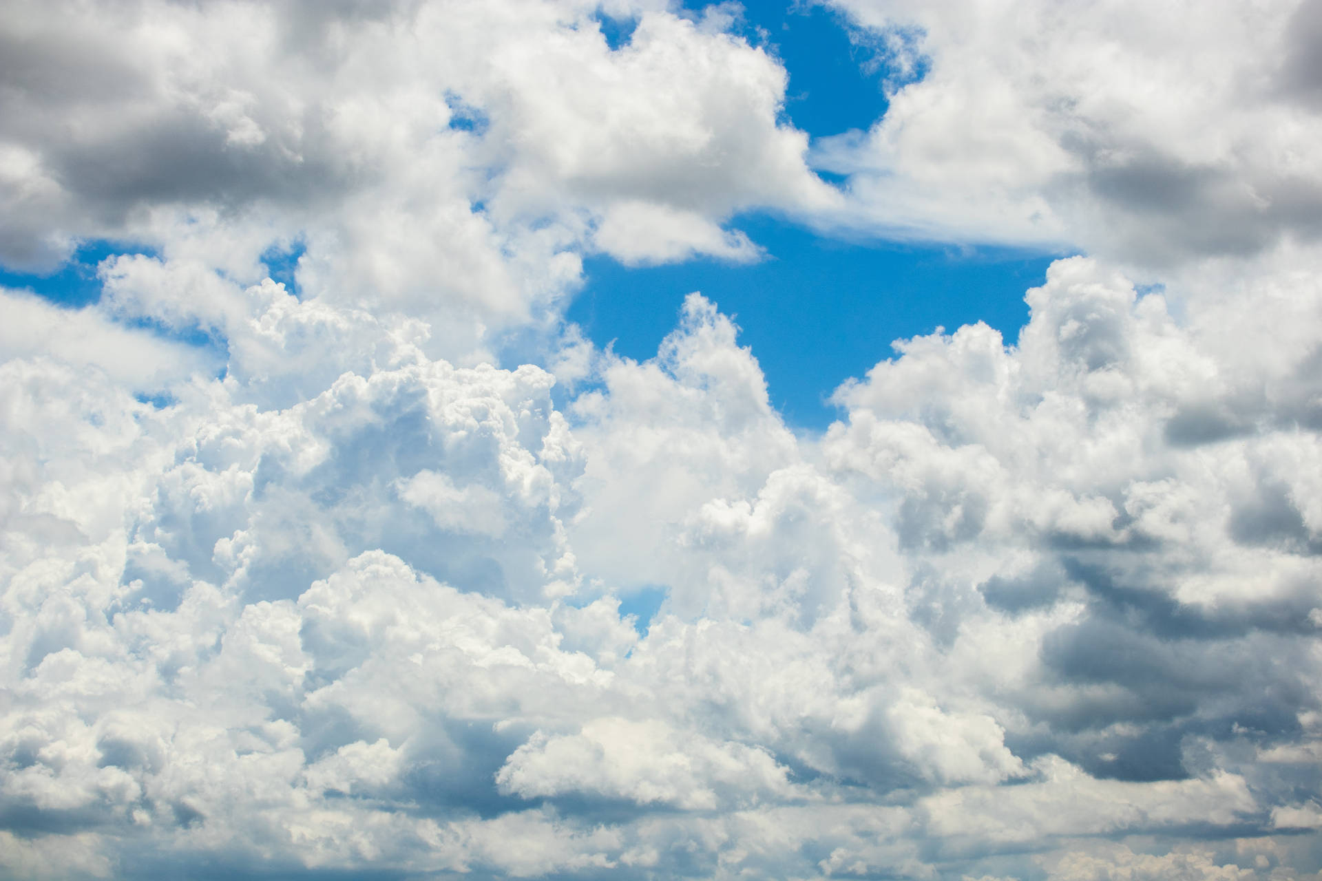 Cotton-like Puffy Blue Aesthetic Cloud Background