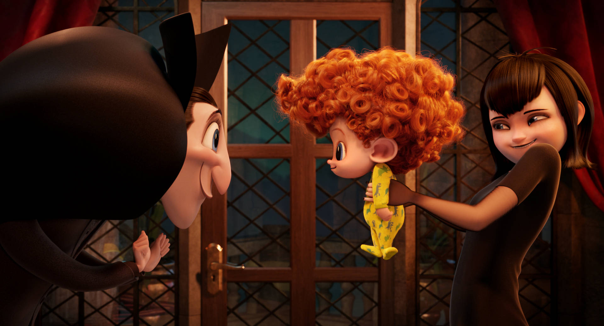 Count Dracula, Mavis, And Dennis In Hotel Transylvania 2 Background