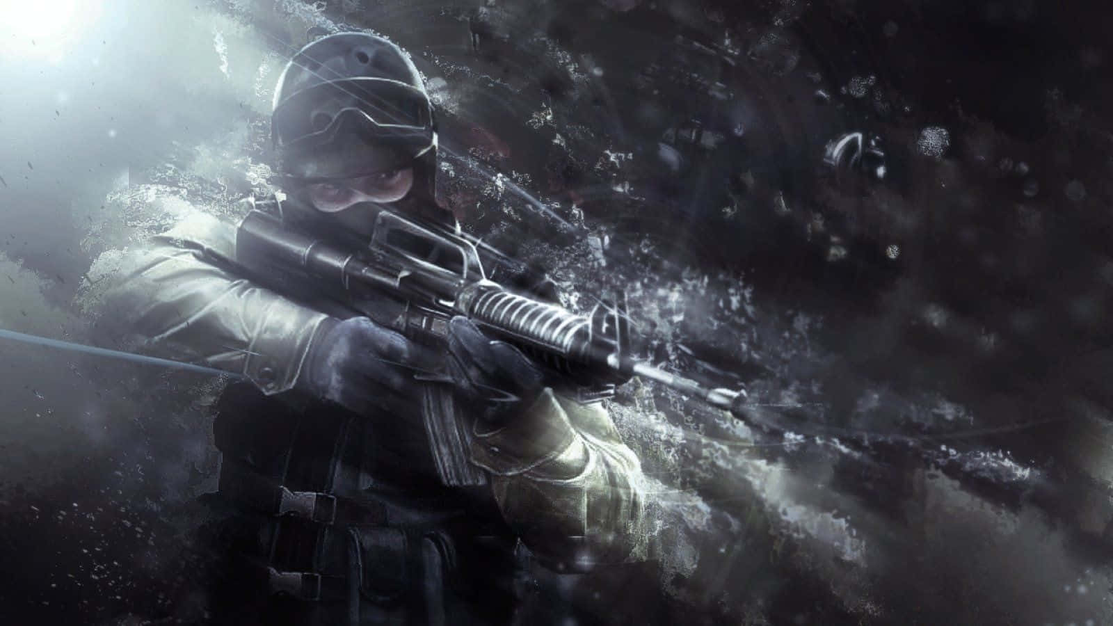 Counter Strike Source Carbine Graphic Art Background