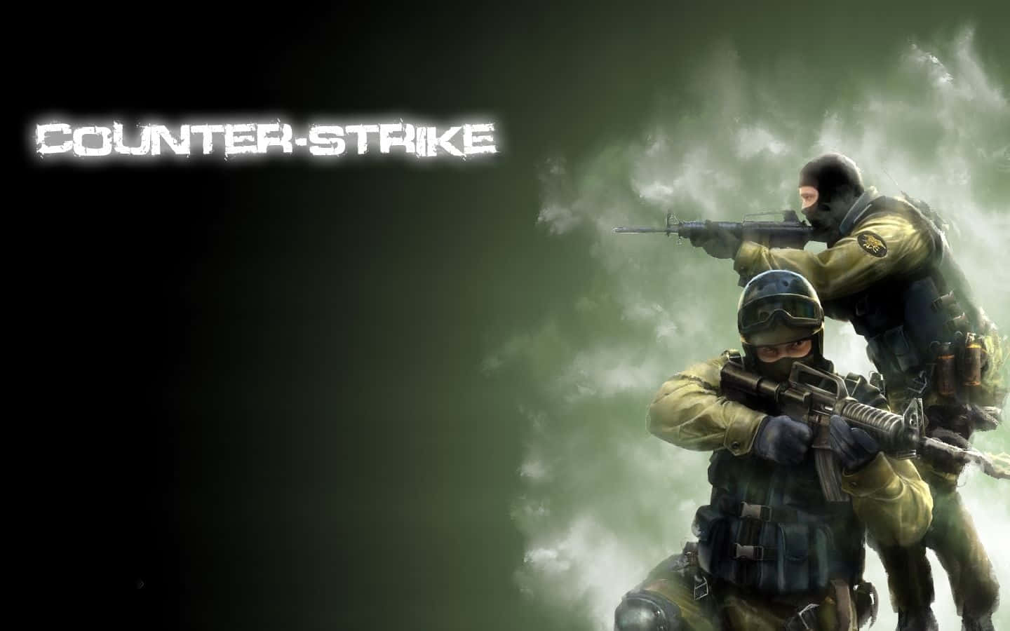 Counter Strike Source Smokey Green Fog Background