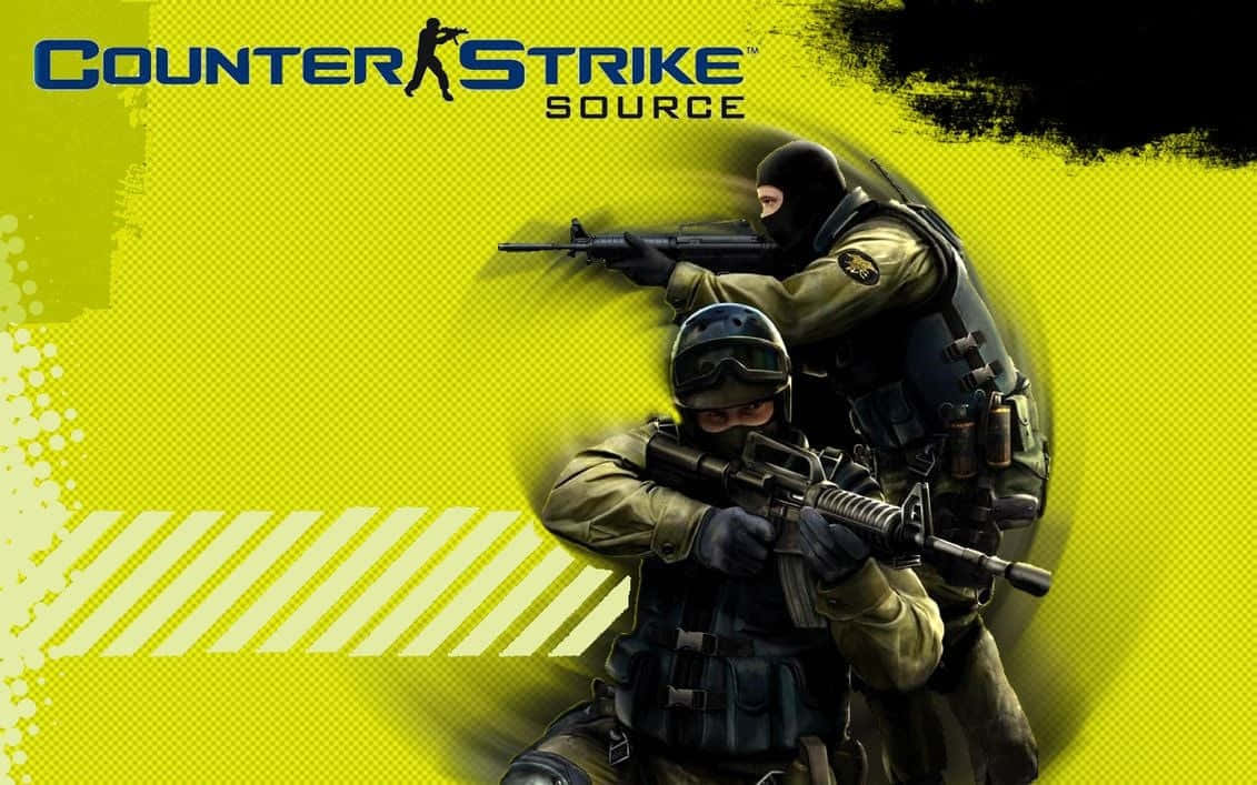 Counter Strike Source Yellow Graphic Art Background