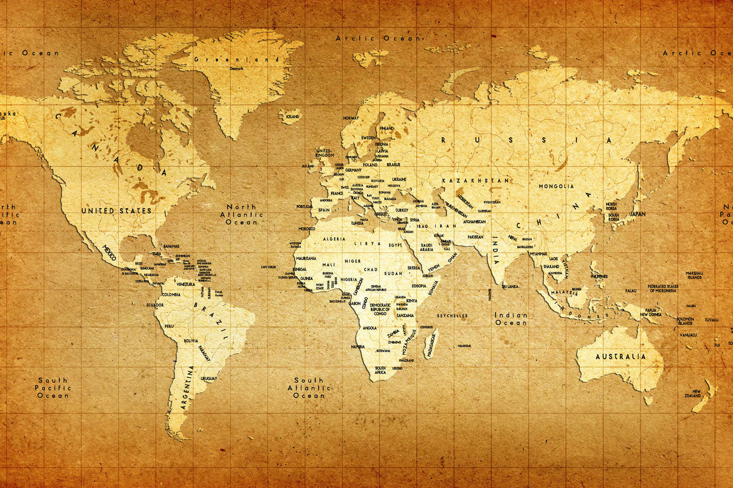 Countries Map Classic Background