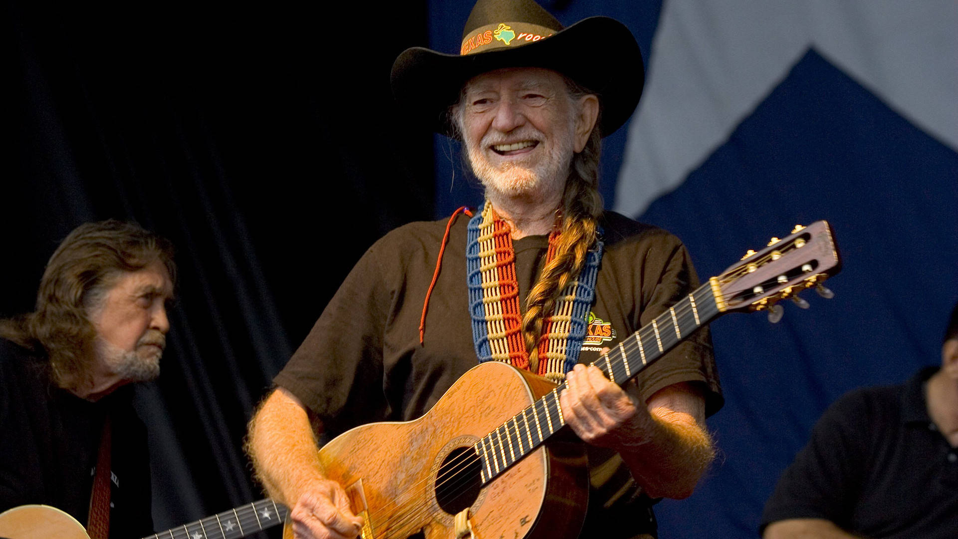 Country Musician Willie Nelson With Guitar