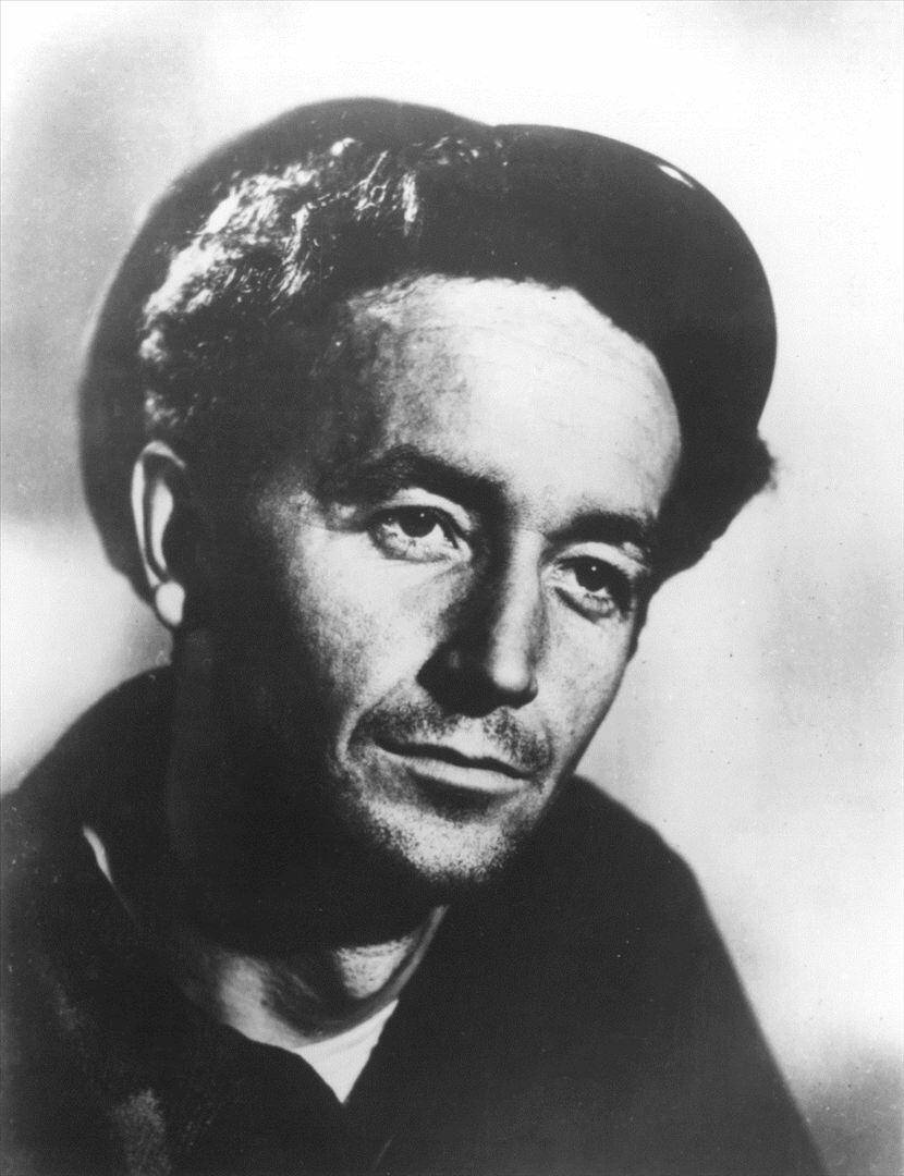 Country Singer Woody Guthrie Portrait Background