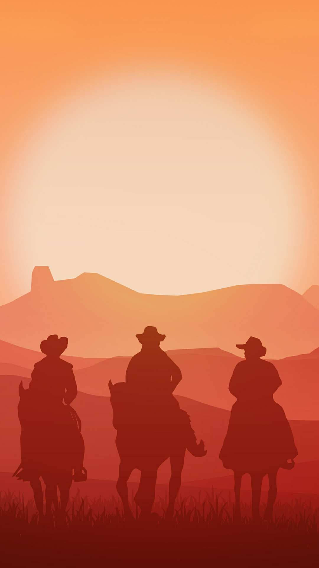 Country Western Shadows Sunset Background