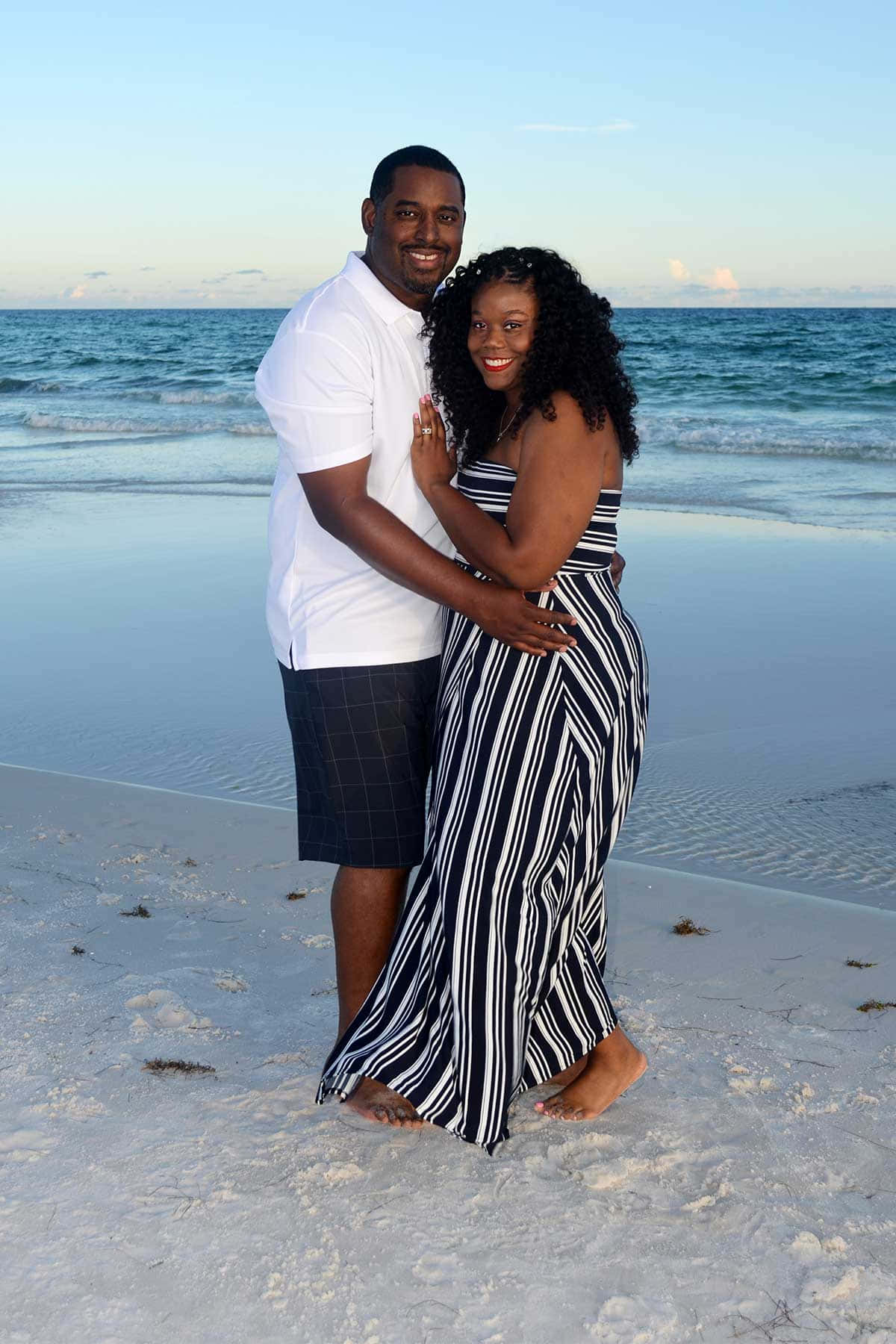 Couple At Beach Panama City Background