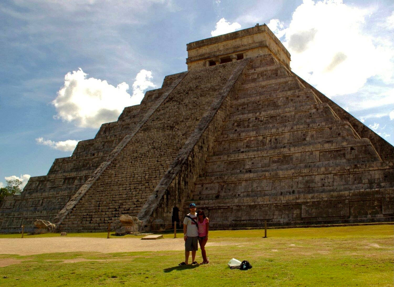 Couple At Chichen Itza Background